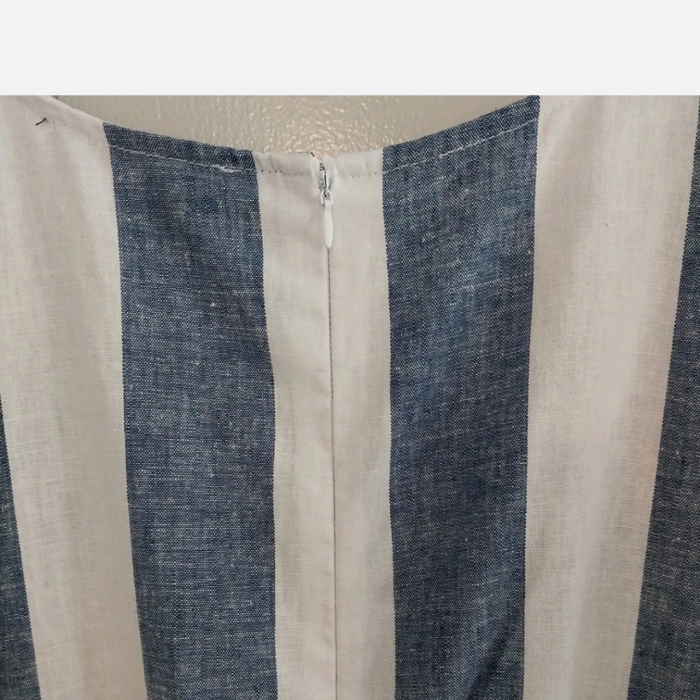 NWT - Ashley Stewart Blue/Cream Striped Maxi Dress sz14 - Picture 8 of 8